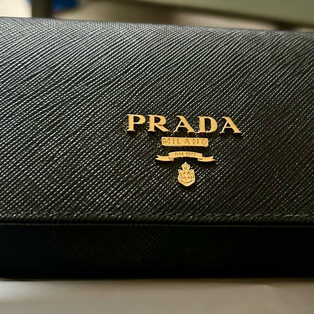 Prada Black Saffiano Leather Wallet authentic NEW from Italy - Picture 7 of 12